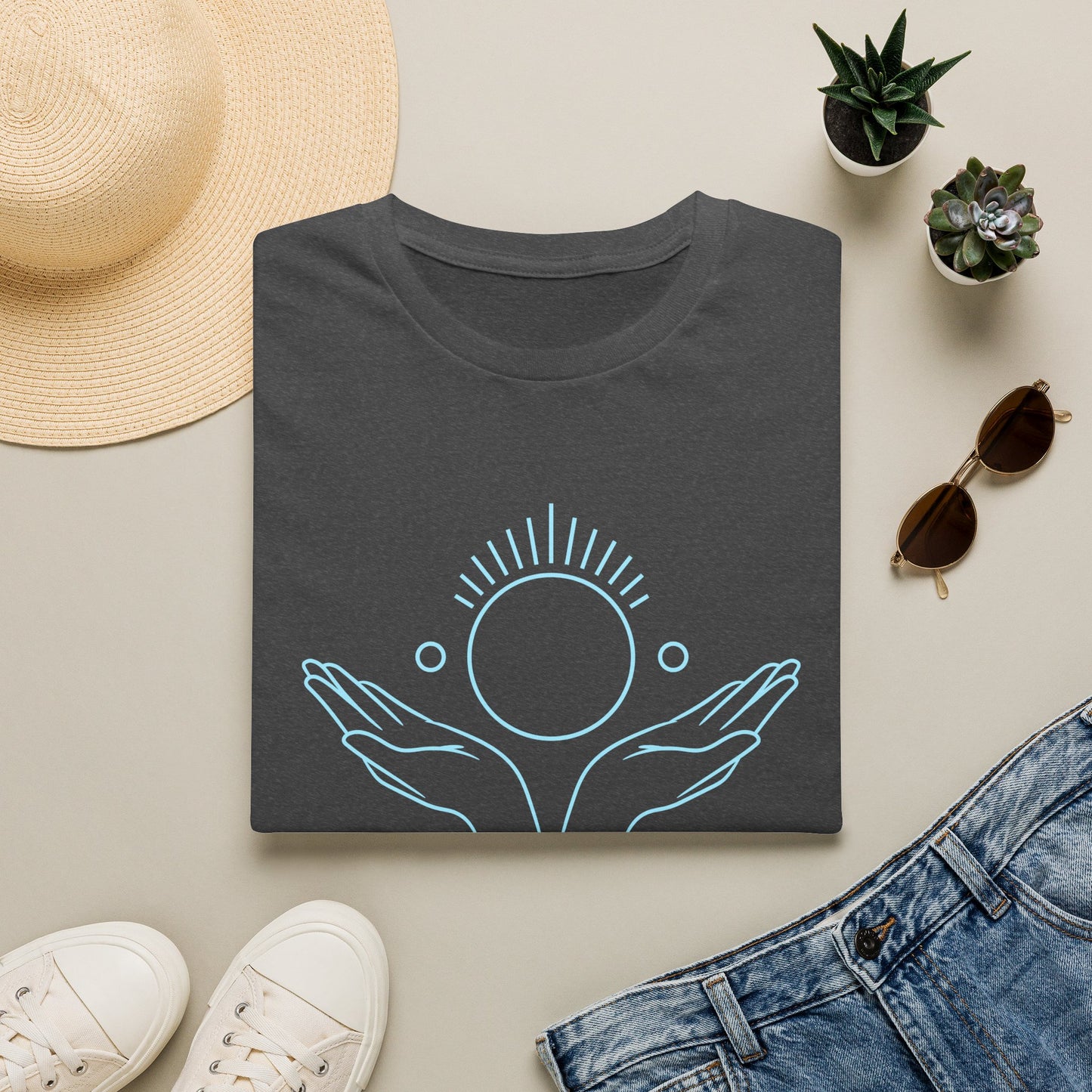 Spiritual Sunrise T-Shirt — "Shine" Minimalist Yoga Tee