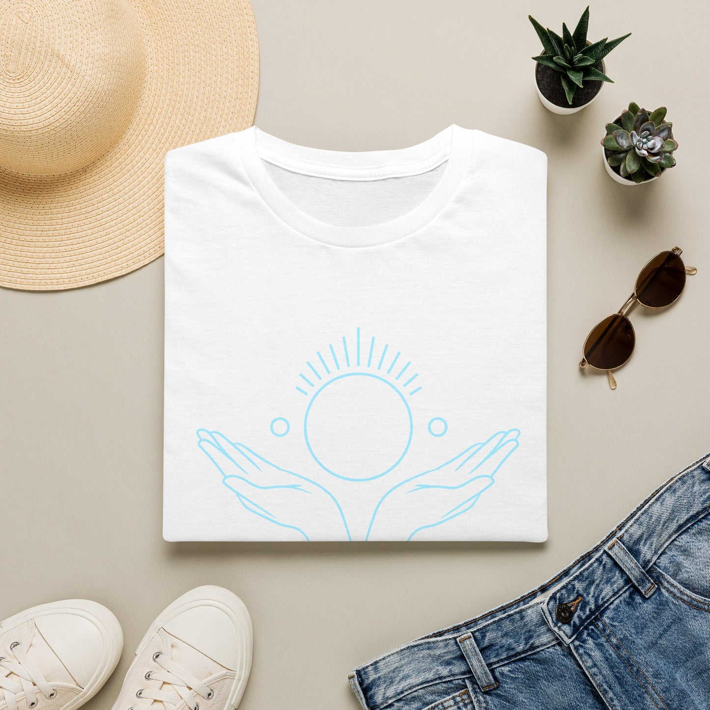 Spiritual Sunrise T-Shirt — "Shine" Minimalist Yoga Tee