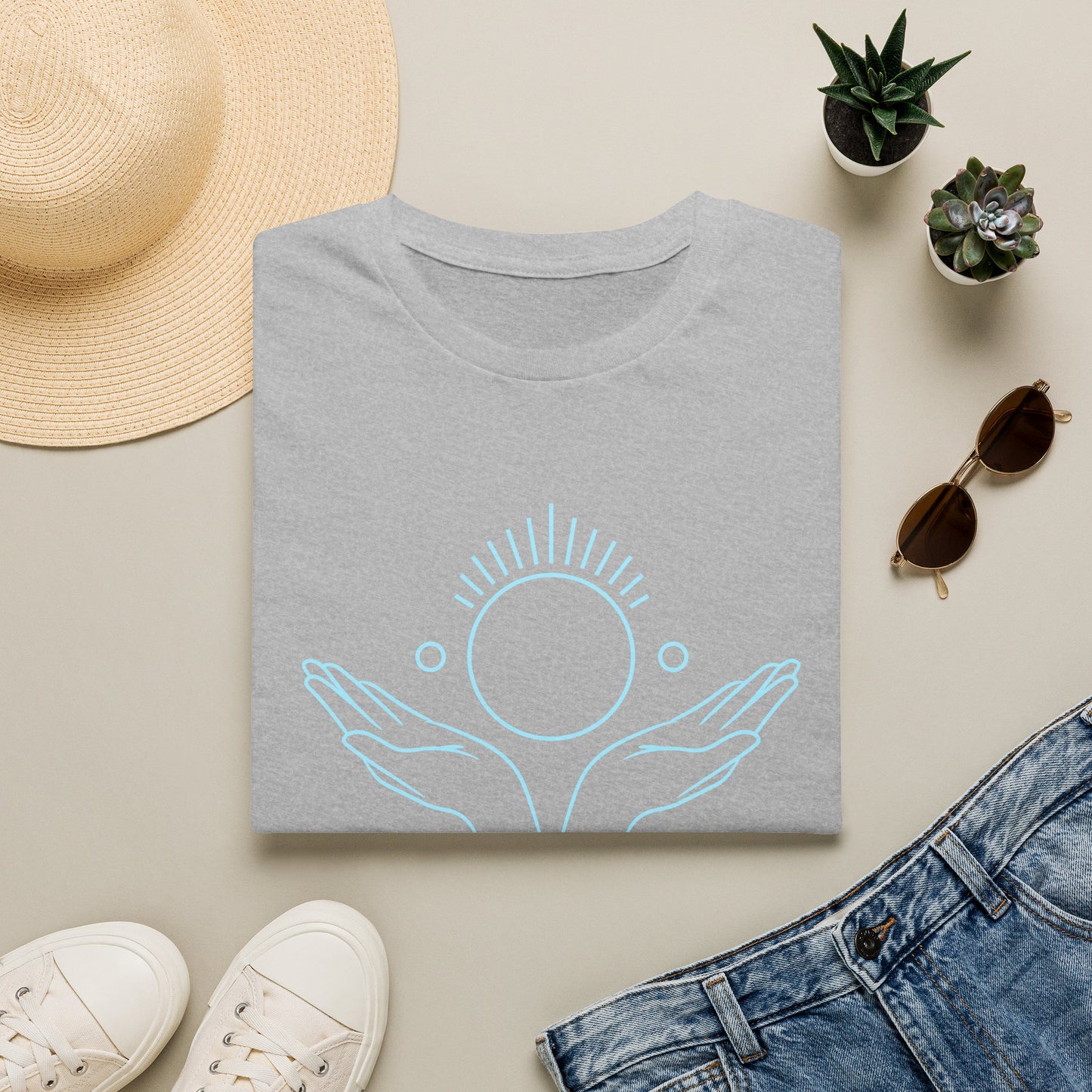 Spiritual Sunrise T-Shirt — "Shine" Minimalist Yoga Tee