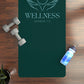 Wellness Harbor Co. Rubber Yoga Mat — Non‑Slip Eco Fitness Mat with Sun & Hands Logo