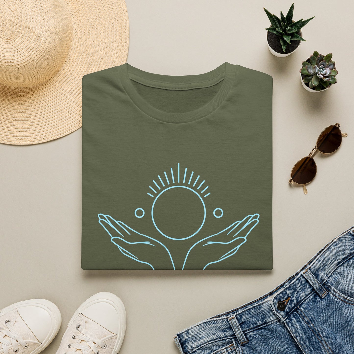 Spiritual Sunrise T-Shirt — "Shine" Minimalist Yoga Tee