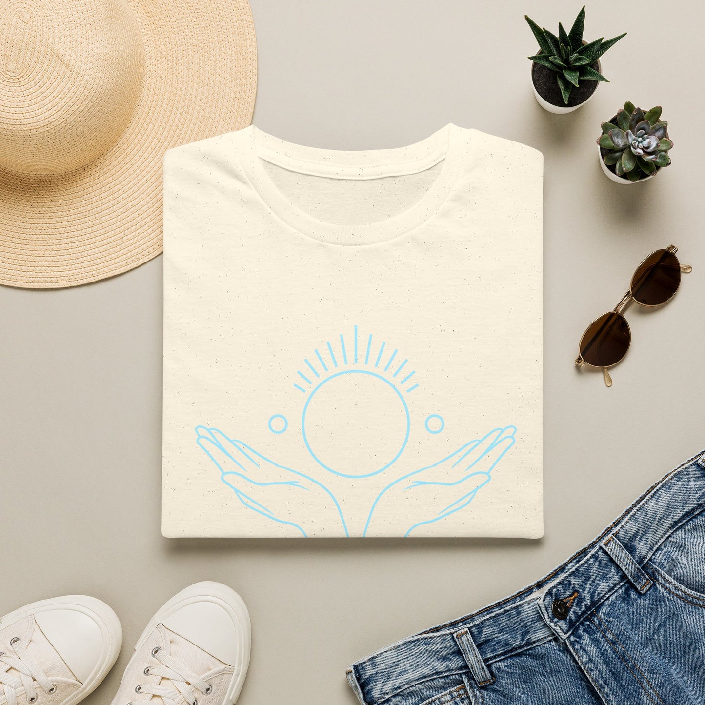 Spiritual Sunrise T-Shirt — "Shine" Minimalist Yoga Tee