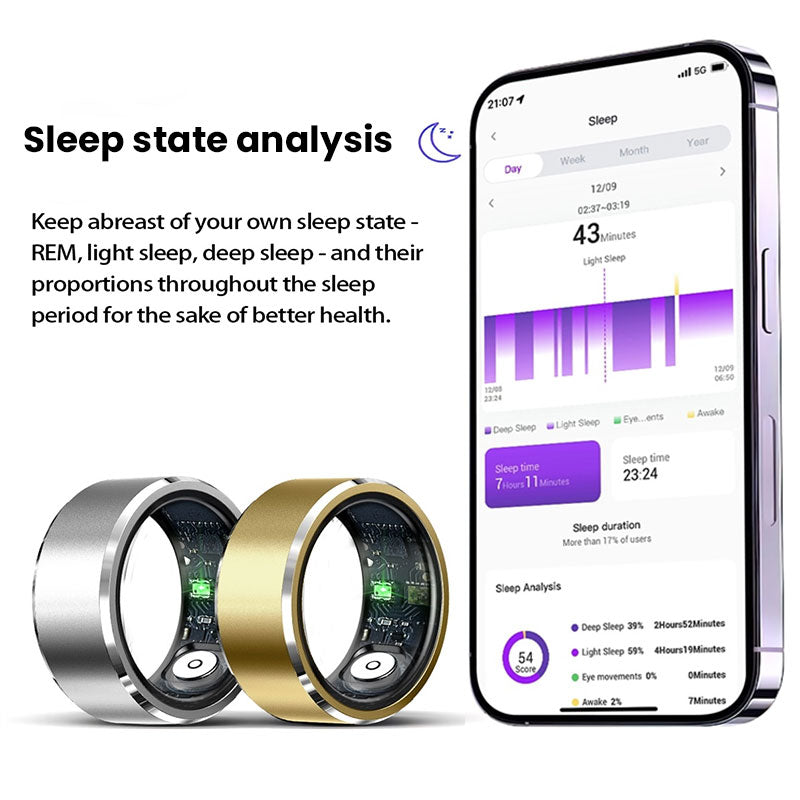 Smart Ring 2025 Heart Rate Sleep Oxygen Fitness Tracker 5ATM
