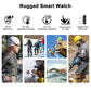 Rugged Smart Watch Men Outdoor Waterproof Fitness Blood Pressure Tracker