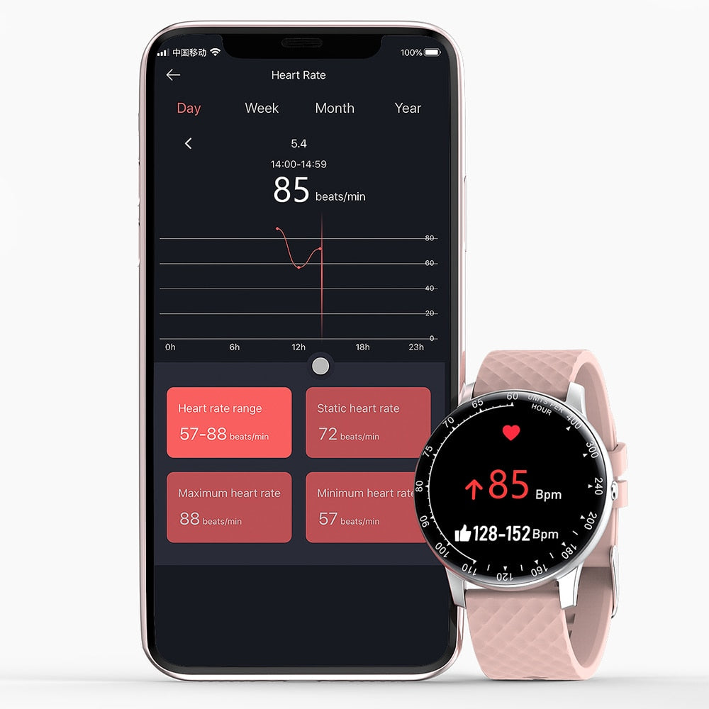 Smart Fitness Tracker Watch Heart Rate Blood Pressure Monitor Smart Band
