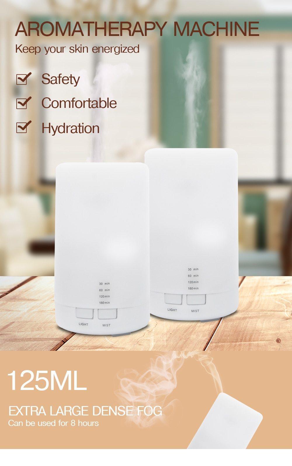 Mini Ultrasonic Air Humidifier USB Aromatherapy Diffuser 5-Color LED