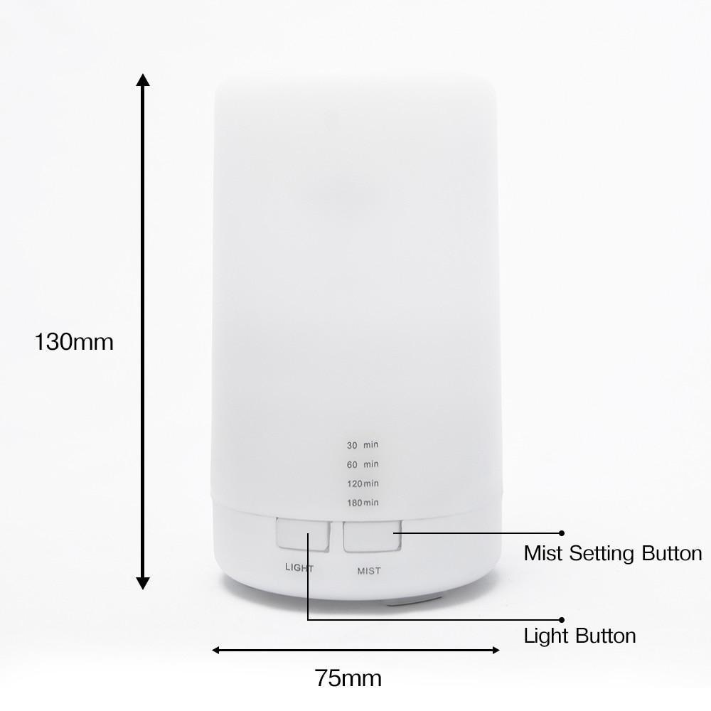 Mini Ultrasonic Air Humidifier USB Aromatherapy Diffuser 5-Color LED