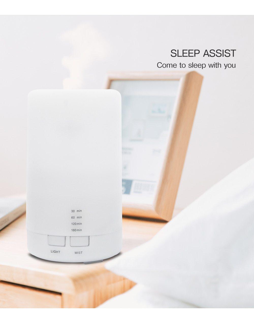 Mini Ultrasonic Air Humidifier USB Aromatherapy Diffuser 5-Color LED