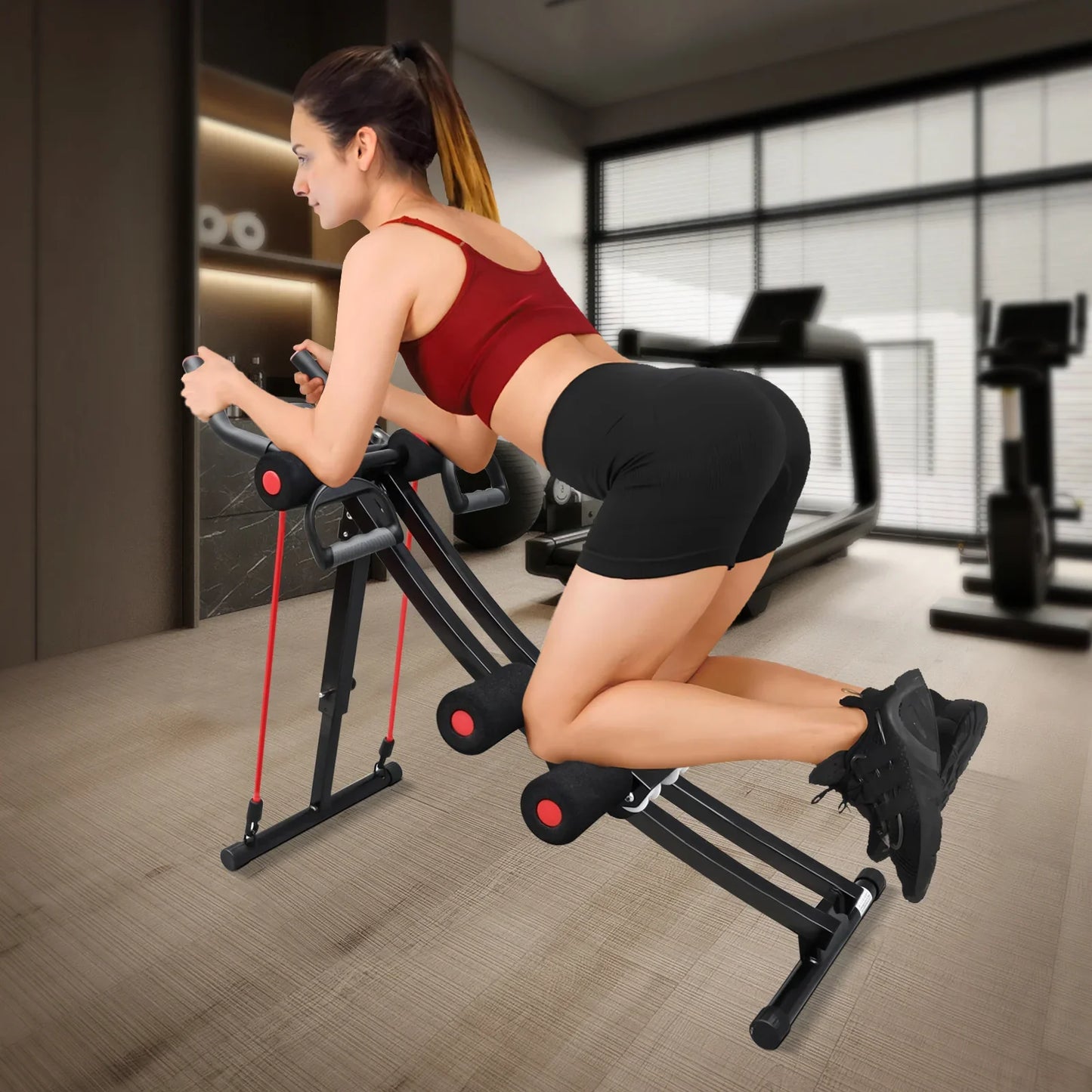 Foldable Ab Machine Core & Abdominal Trainer Home Gym Equipment LCD