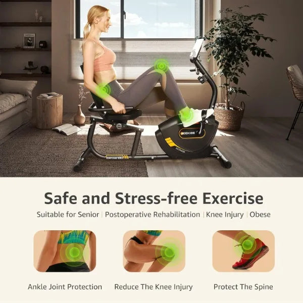 Recumbent Exercise Bike Indoor Magnetic Cycling Fitness Equipment Home Workout