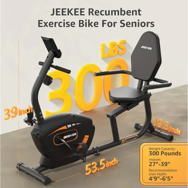 Recumbent Exercise Bike Indoor Magnetic Cycling Fitness Equipment Home Workout