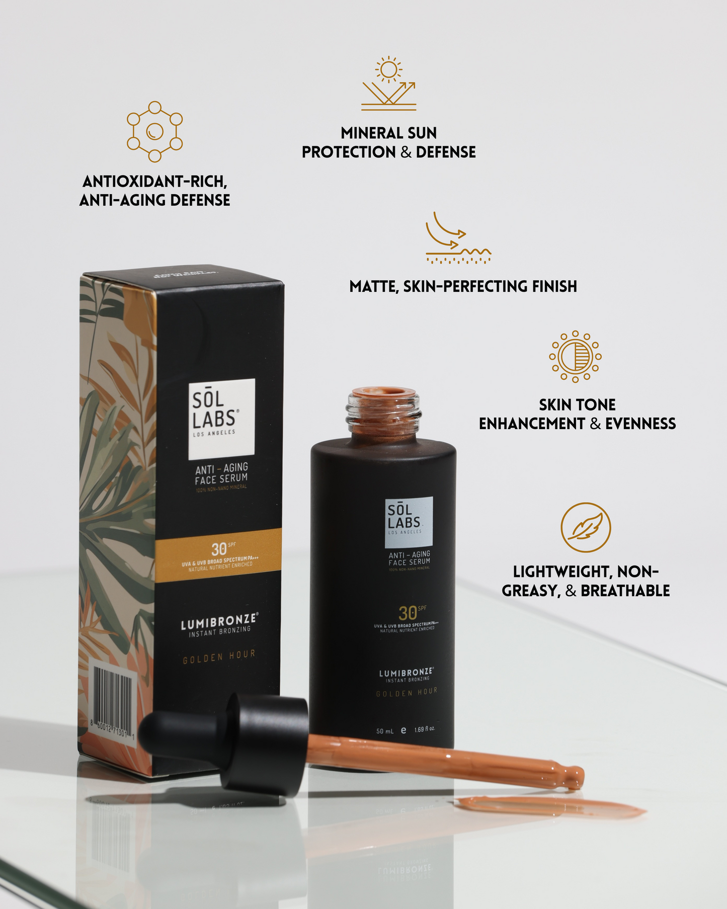 SPF 30 Mineral Anti-Aging Bronzing Serum Glow