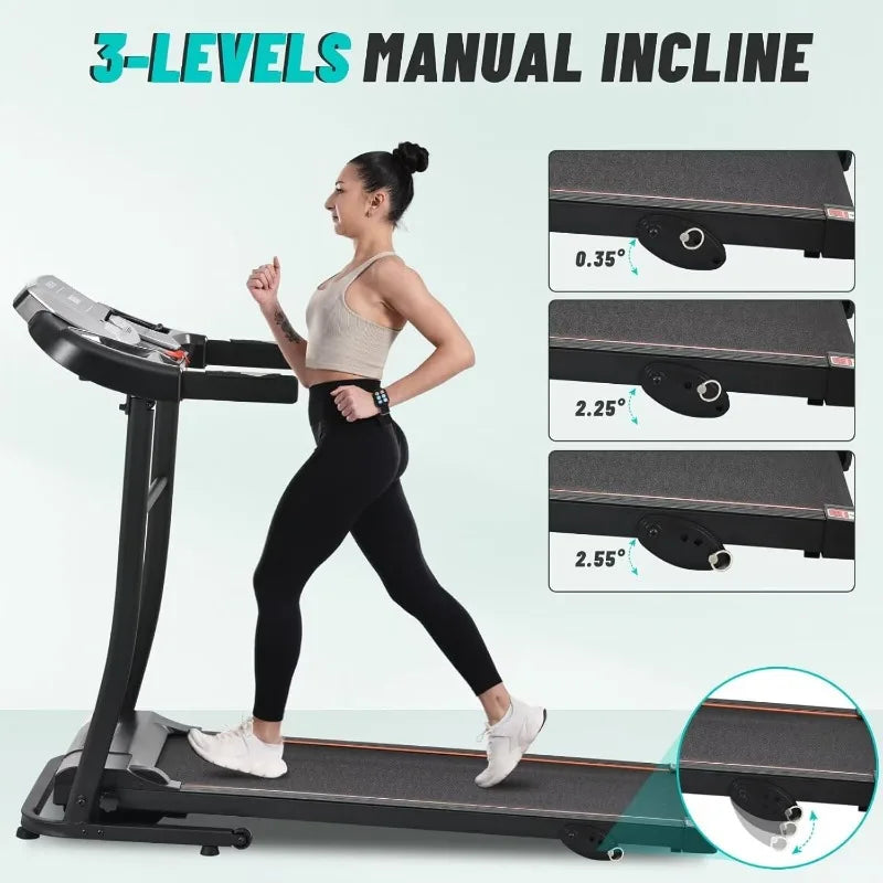 Merax Electric Folding Treadmill Motorized Running Machine with Speakers