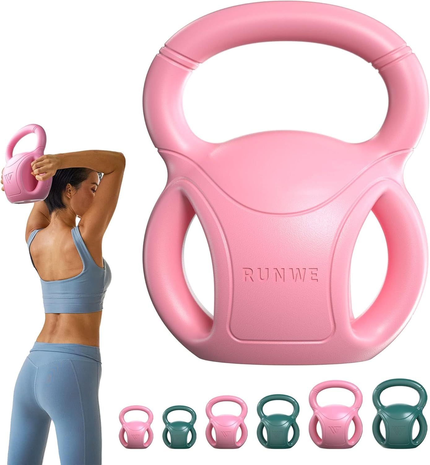 3-Handle Kettlebell Weight 5–20 lb Core Training & Home Gym Fitness