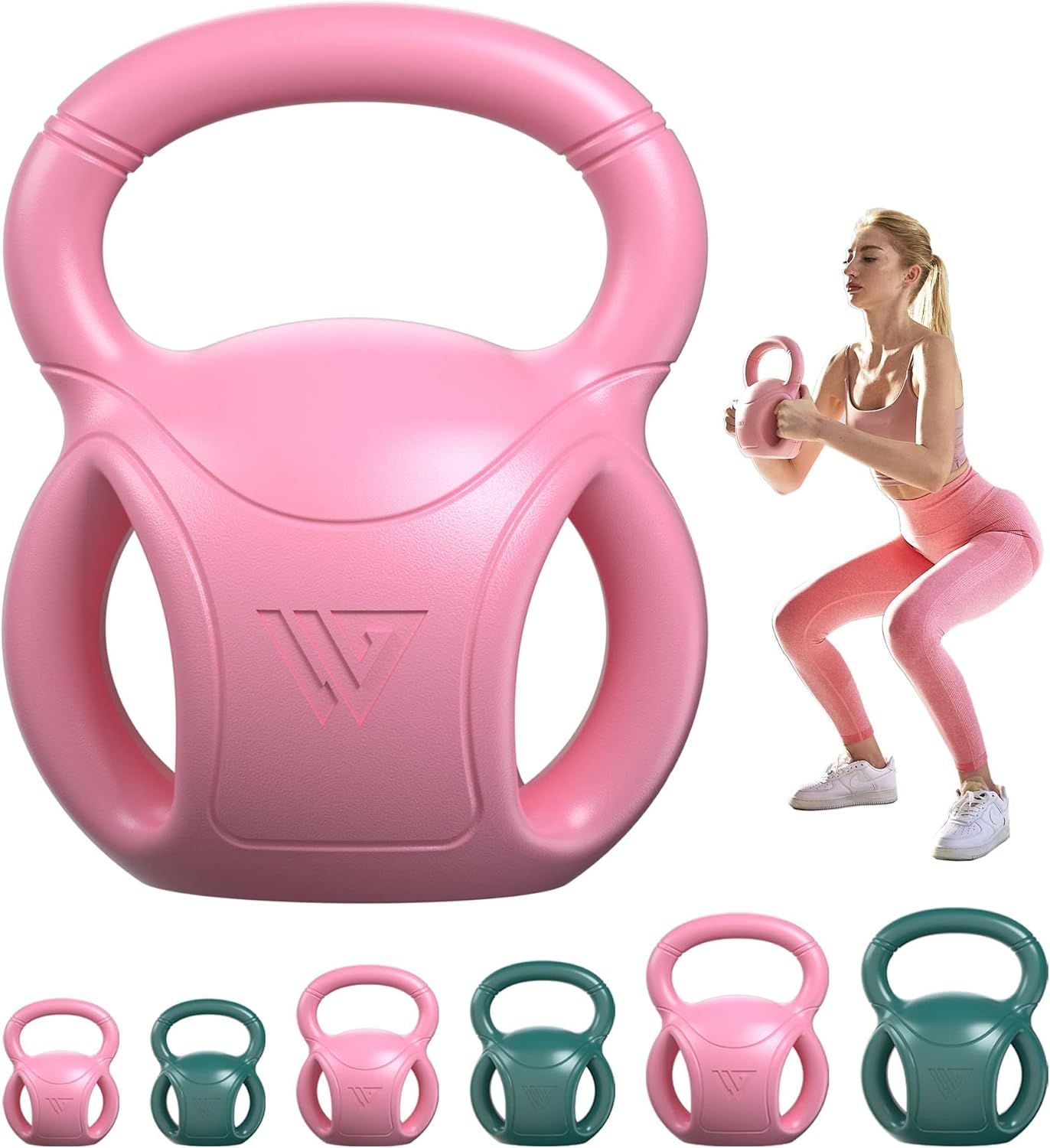 3-Handle Kettlebell Weight 5–20 lb Core Training & Home Gym Fitness