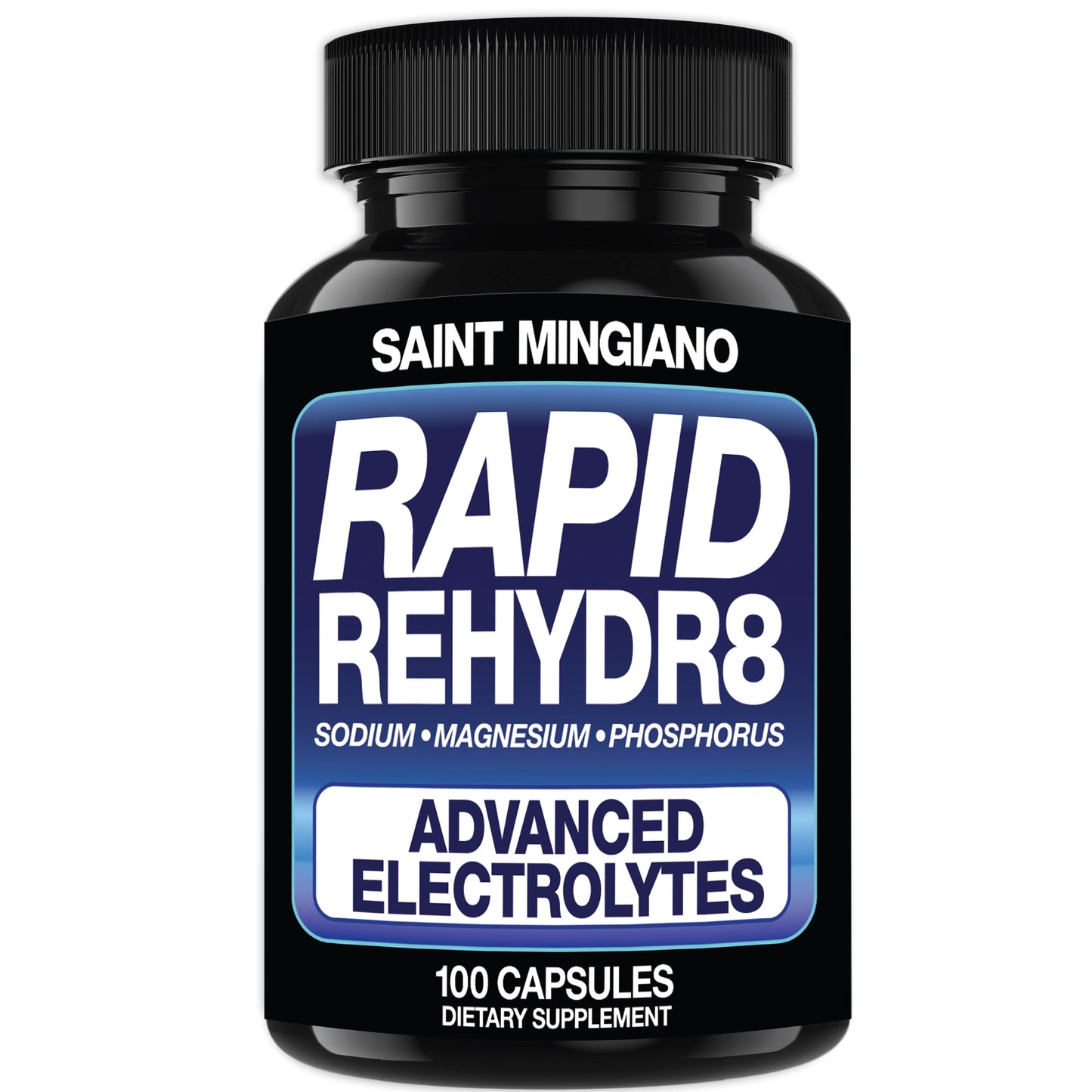 Rapid Rehydr8 Electrolyte Capsules Muscle Recovery & Hydration Support 100ct