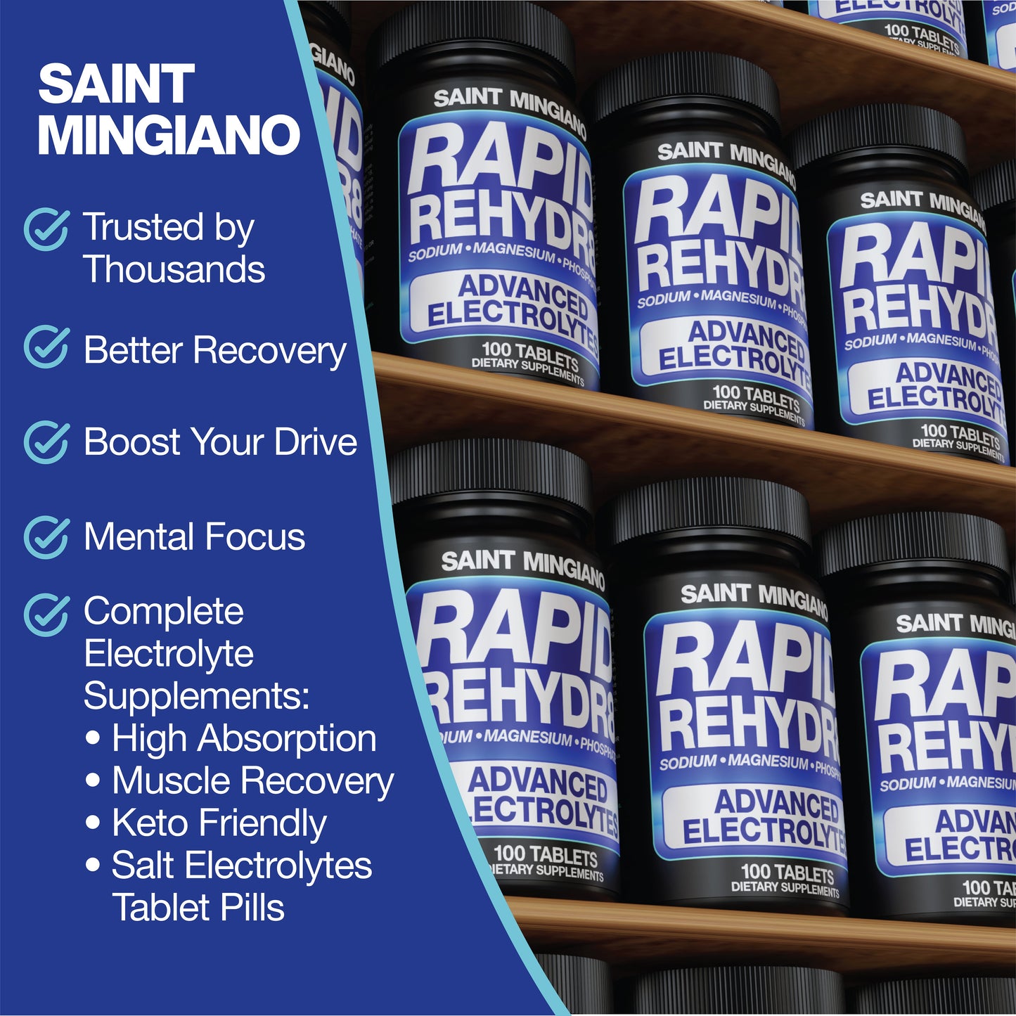Rapid Rehydr8 Electrolyte Capsules Muscle Recovery & Hydration Support 100ct