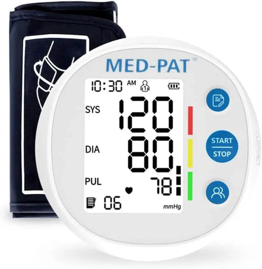 Med-Pat BP-R Round Digital Blood Pressure Monitor Automatic FDA Cleared