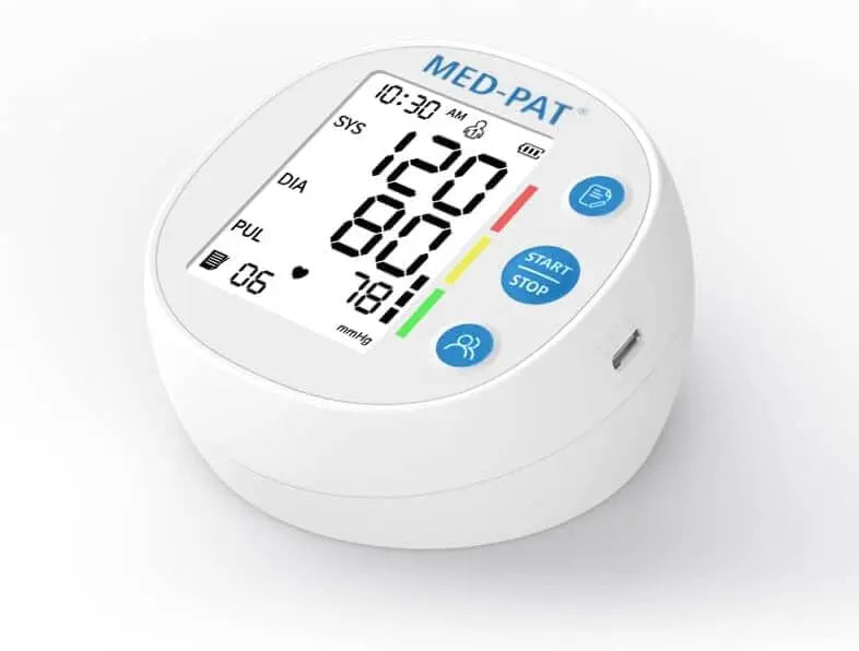 Med-Pat BP-R Round Digital Blood Pressure Monitor Automatic FDA Cleared