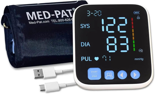 Med-Pat BP-S Arm Blood Pressure Monitor FDA Cleared One-Touch Operation