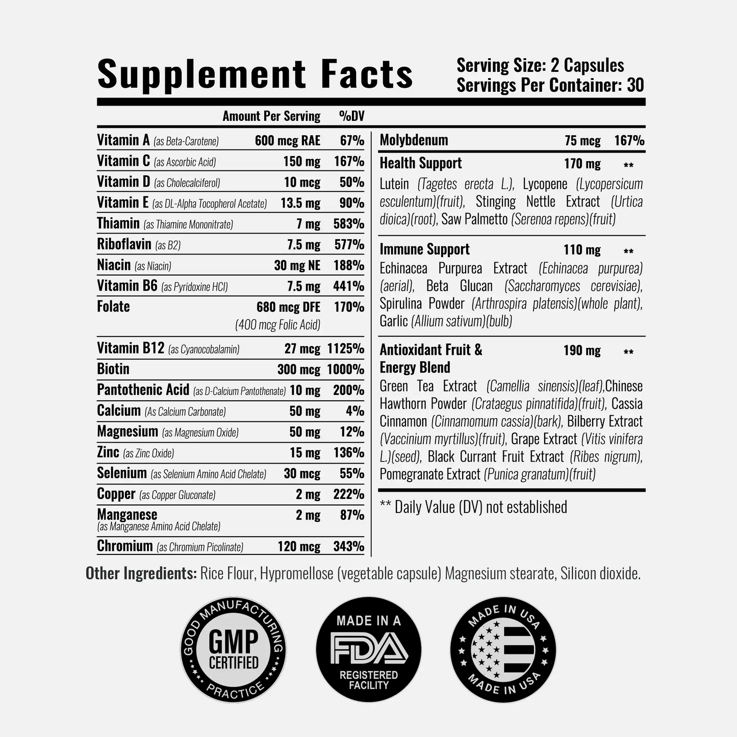 Essentials Advanced Daily Multivitamin Complete Nutrient Support